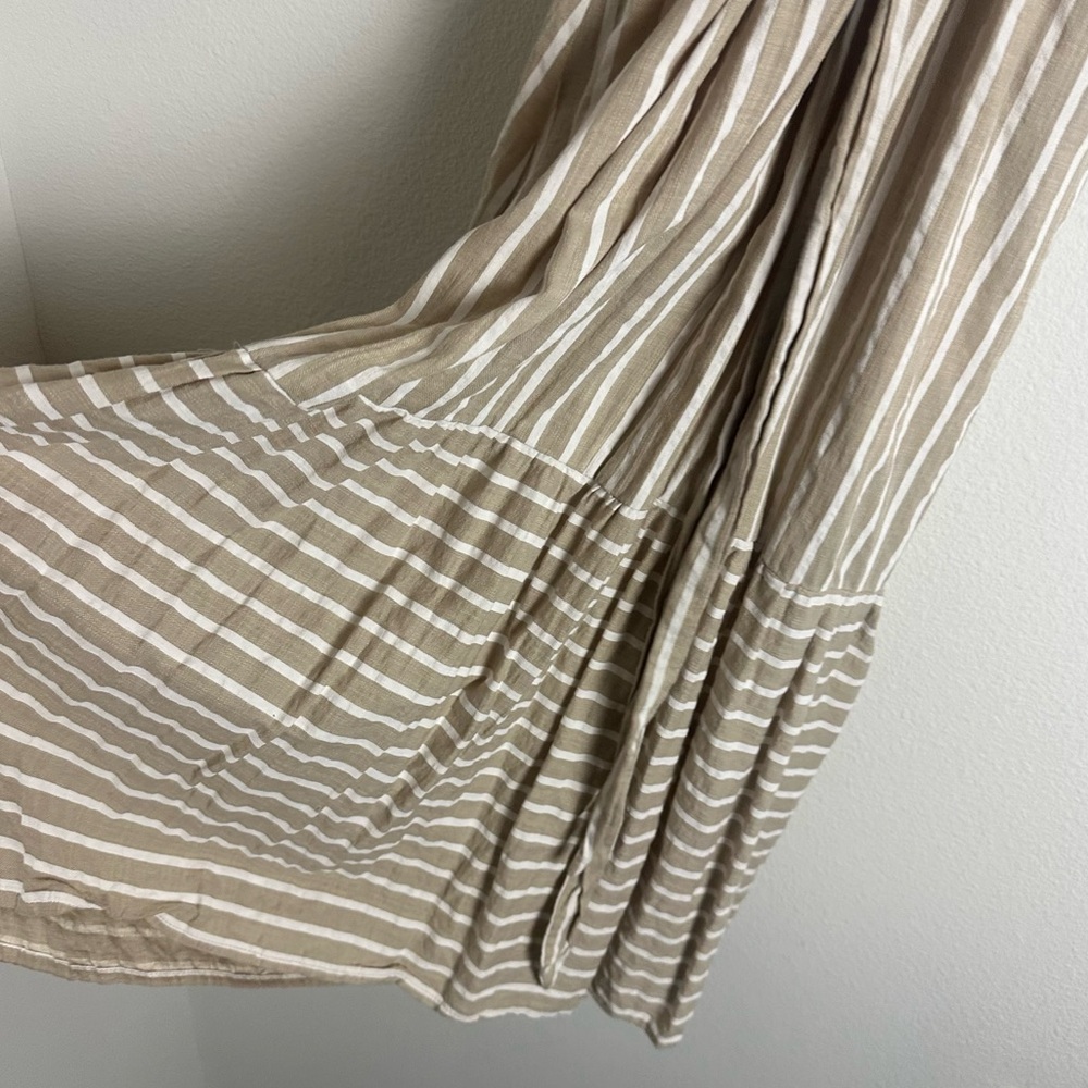 Petal + Pup Odette Midi Dress - Beige Stripe Size XS - Picture 5 of 6